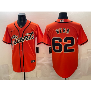 San Francisco Giants 62 Webb Orange Cool Base Men Jersey San Francisco Giants 62 Webb Orange Cool Base Men Jersey