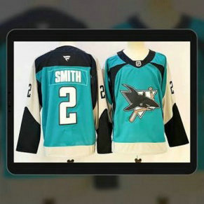 San Jose Sharks 2 Will Smith Blue Men Jersey