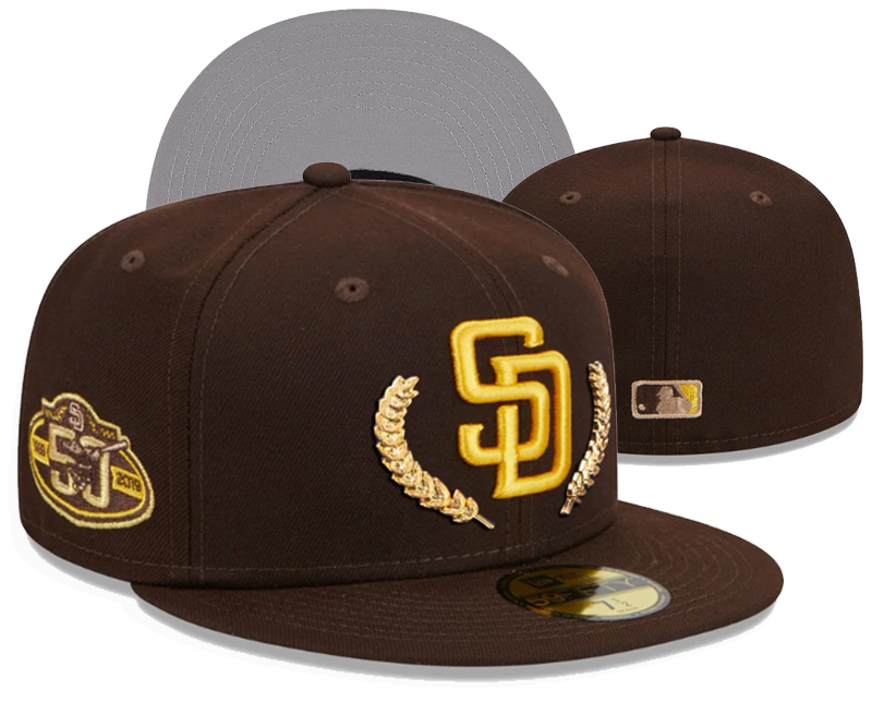San diego Padres brown FITTED caps nt