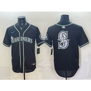 Seattle Mariners Blank Black Cool Base Men Jersey 1