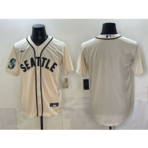 Seattle Mariners Blank Cream Cool Base Men Jersey