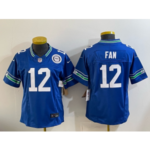 Seattle Seahawks 12 Fan Royal F.U.S.E. Vapor Limited Women Jersey