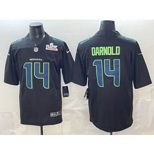Seattle Seahawks 14 Darnold Black 2026 Super Bowl LX Vapor Limited Men Jersey Seattle Seahawks 14 Darnold Black 2026 Super Bowl LX Vapor Limited Men Jersey