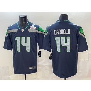 Seattle Seahawks 14 Darnold Blue 2026 Super Bowl LX Vapor Limited Men Jersey Seattle Seahawks 14 Darnold Blue 2026 Super Bowl LX Vapor Limited Men Jersey
