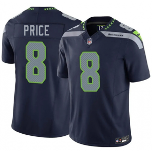 Seattle Seahawks 8 Jadarian Price Navy 2026 Draft F.U.S.E. Vapor Limited Men Jersey
