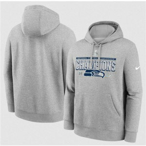 Seattle Seahawks Heather Gray 2025 Champions Locker Room Trophy Collection Hoodie