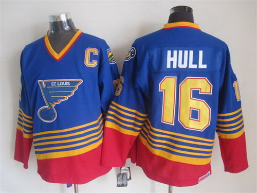 St. Louis Blues #16 Brett Hull 1995 Blue Throwback CCM Jersey St. Louis Blues #16 Brett Hull 1995 Blue Throwback CCM Jersey