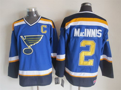 St. Louis Blues #2 Al MacInnis 2014 Blue Throwback CCM Jersey St. Louis Blues #2 Al MacInnis 2014 Blue Throwback CCM Jersey