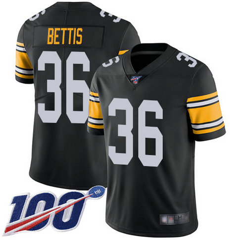 Steelers #36 Jerome Bettis Black Alternate Men's Stitched Football 100th Season Vapor Limited Jersey Steelers #36 Jerome Bettis Black Alternate Men's Stitched Football 100th Season Vapor Limited Jersey