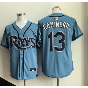 Tampa Bay Rays 13 Junior Caminero Blue Men Jersey