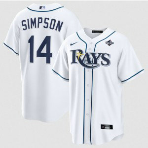 Tampa Bay Rays 14 Chandler Simpson White 2026 World Series Men Jersey