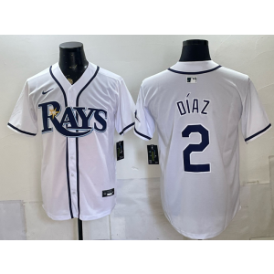 Tampa Bay Rays 2 Diaz White Men Jersey