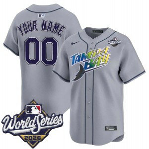 Tampa Bay Rays Customized Grey 2026 World Series Men Jersey