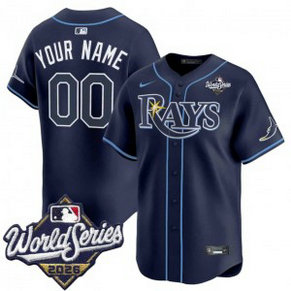 Tampa Bay Rays Customized Navy 2026 World Series Men Jersey