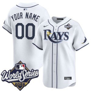 Tampa Bay Rays Customized White 2026 World Series Men Jersey