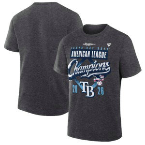Tampa Bay Rays Heather Charcoal 2026 League Champions Locker Room T-Shirt
