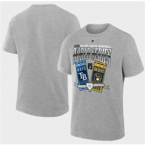 Tampa Bay Rays vs Milwaukee Brewers Gray 2026 World Series Matchup T-Shirt