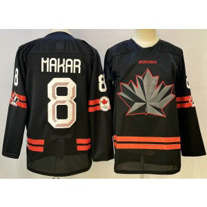 Team Canada 8 Makar Black 2025 New Men Jersey Team Canada 8 Makar Black 2025 New Men Jersey