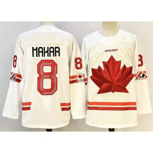 Team Canada 8 Makar White 2025 New Men Jersey Team Canada 8 Makar White 2025 New Men Jersey