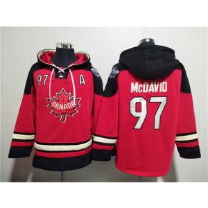 Team Canada 97 Connor McDavid Red Black Ageless Pullover Hoodie Team Canada 97 Connor McDavid Red Black Ageless Pullover Hoodie
