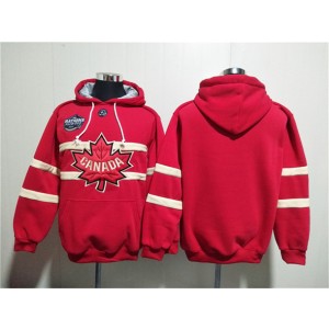 Team Canada Blank Red Ageless Must Have Lace Up Pullover Hoodie Team Canada Blank Red Ageless Must Have Lace Up Pullover Hoodie