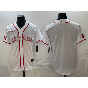 Team Canada Blank White World Cup Cool Base Men Jersey
