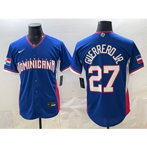 Team Dominican Republic Blue Jays 27 Guerrero 2026 World Cup Cool Base Men Jersey
