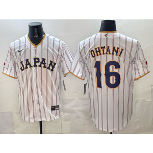 Team Japan Dodgers 16 Shohei Ohtani White 2026 World Cup Cool Base Men Jersey Team Japan Dodgers 16 Shohei Ohtani White 2026 World Cup Cool Base Men Jersey