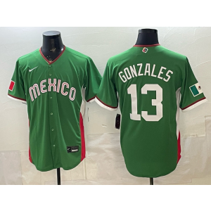 Team Mexico 13 Gonzales Green 2026 World Cup Cool Base Men Jersey