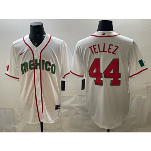 Team Mexico 44 Rowdy Tellez White 2026 World Cup Cool Base Men Jersey