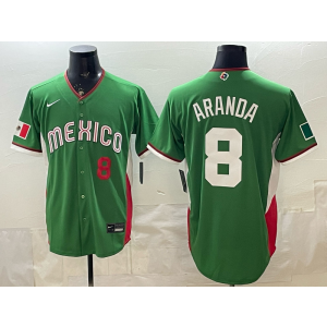 Team Mexico 8 Aranda Green 2026 World Cup Cool Base Men Jersey Team Mexico 8 Aranda Green 2026 World Cup Cool Base Men Jersey