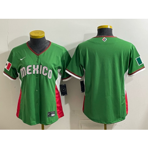 Team Mexico Blank Green 2026 World Cup Cool Base Women Jersey