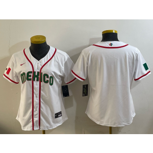 Team Mexico Blank White Cool Base Women Jersey