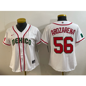 Team Mexico Mariner 56 Arozarena White 2026 World Cup Cool Base Women Jersey