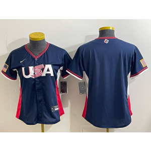 Team USA Blank Navy 2026 World Cup Cool Base Women Jersey