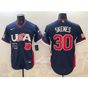 Team USA Pirates 30 Skenes Navy 2026 World Cup Cool Base Men Jersey