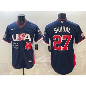 Team USA Tigers 27 Skubal Blue World Cup Cool Base Men Jersey Team USA Tigers 27 Skubal Blue World Cup Cool Base Men Jersey