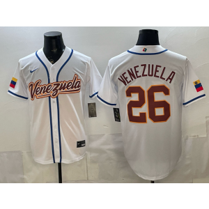 Team Venezuela 26 Venezuela White 2026 World Cup Cool Base Men Jersey