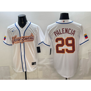 Team Venezuela Cubs 29 Daniel Palencia White 2026 World Cup Cool Base Men Jersey