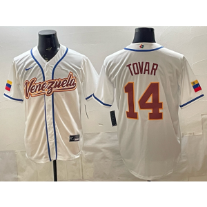 Team Venezuela Rockies 14 Tovar White 2026 World Cup Cool Base Men Jersey