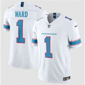 Tennessee Titans 1 Cameron Ward White 2026 F.U.S.E. Vapor Limited Men Jersey
