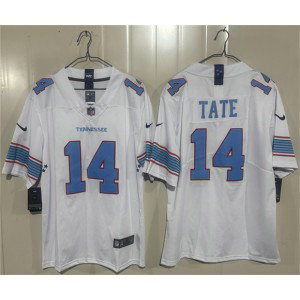 Tennessee Titans 14 Carnell Tate White Vapor Limited Men Jersey