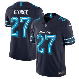 Tennessee Titans 27 Eddie George Navy 2026 Music City Rivalries F.U.S.E. Vapor Limited Men Jersey