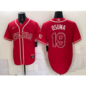 Texas Rangers 19 Osuna Red City Men Jersey