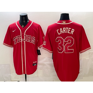 Texas Rangers 32 Evan Carter Red 2026 City Connect Cool Base Men Jersey