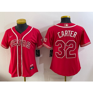 Texas Rangers 32 Evan Carter Red 2026 City Connect Cool Base Youth Jersey