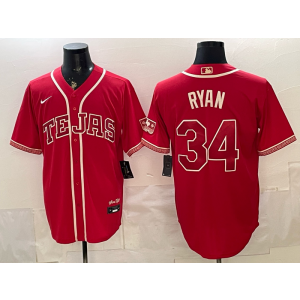 Texas Rangers 34 Nolan Ryan Red 2026 City Connect Cool Base Men Jersey