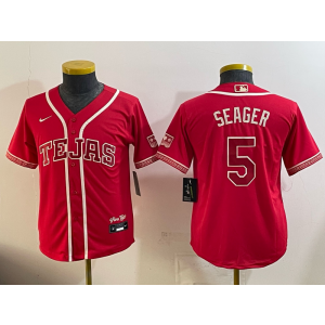 Texas Rangers 5 Seager Red 2026 City Connect Cool Base Youth Jersey