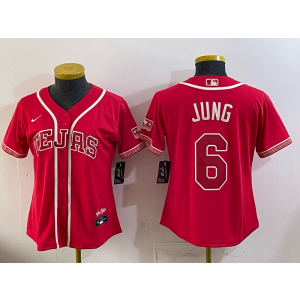 Texas Rangers 6 Josh Jung Red 2026 City Connect Cool Base Women Jersey
