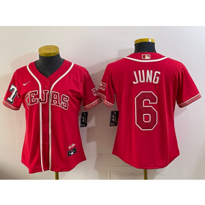 Texas Rangers 6 Josh Jung Red 2026 City Connect Cool Base Youth Jersey